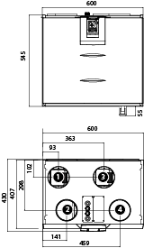 Dimensions and duct outlets