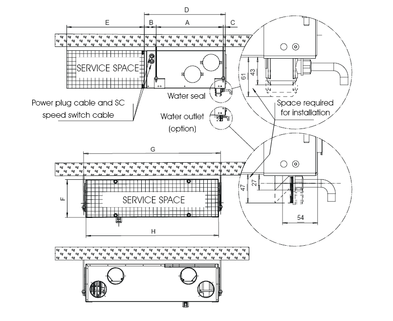 Other ventilation unit dimensions