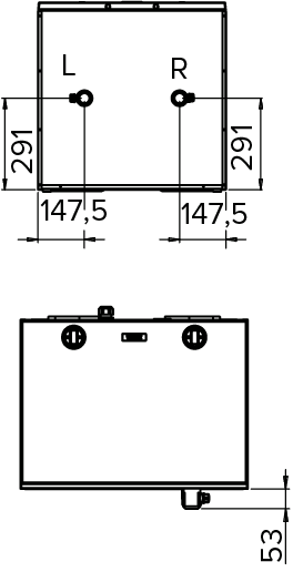 Condensing water outlet dimensioning